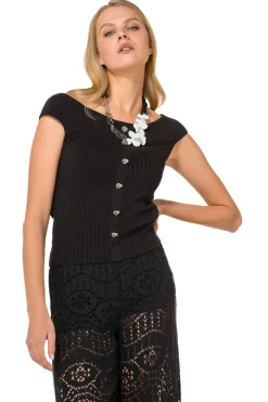 Caroline Biss Pulls*1242-10 / Aansluitende Geklede Top Met Stretch