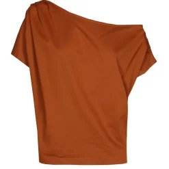 Caroline Biss Tops*1668-35 / Asymmetrische Comfortabele Top In Katoen
