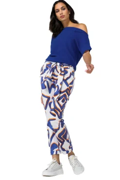Caroline Biss Broeken*1545-29 / Baggy Broek Met Stretch, Oprolzoom, Mid Waist
