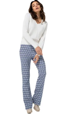 Caroline Biss Broeken*1550-29 / Comfortabele Broek, Bootcut, Normal Waist, Pop-Art Print