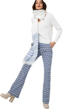 Caroline Biss Broeken*1550-29 / Comfortabele Broek, Bootcut, Normal Waist, Pop-Art Print