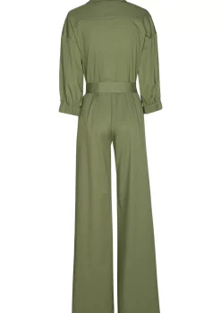 Caroline Biss Broeken*1568-60 / Comfortabele Jumpsuit In Katoen, Wijd Been