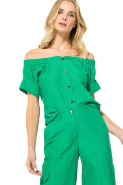 Caroline Biss Tops*3654-61 / Comfortabele Off-Shoulder Top
