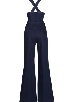 Caroline Biss Broeken*1514-23 / Comfortabele Overall In Jeans, Wijd Been
