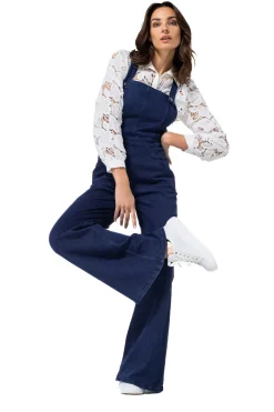 Caroline Biss Broeken*1514-23 / Comfortabele Overall In Jeans, Wijd Been