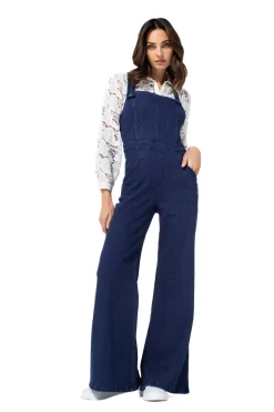 Caroline Biss Broeken*1514-23 / Comfortabele Overall In Jeans, Wijd Been