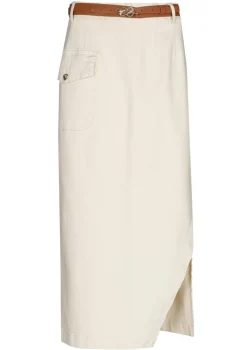 Caroline Biss Rokken*1713-34 / Comfortabele Rechte Midi Rok, Jeanslook