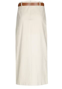 Caroline Biss Rokken*1713-34 / Comfortabele Rechte Midi Rok, Jeanslook