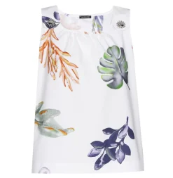 Caroline Biss Tops*3681-69 / Comfortabele Top Met Rugeffect