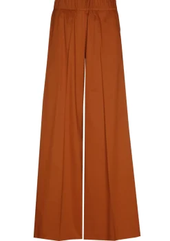 Caroline Biss Broeken*1569-35 / Comfortabele Wijde Broek In Katoen, Normal Waist