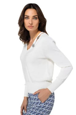 Caroline Biss Pulls*1259-91 / Fijn Gebreide Elegante Pull 2 Styles
