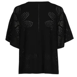 Caroline Biss Pulls*1249-10 / Fijn Gebreide Pull Met Bloemeffect