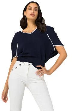 Caroline Biss Pulls*1247-21 / Fijn Gebreide Pull Met Mouweffect