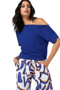 Caroline Biss Pulls*1246-26 / Fijn Gebreide Top Met Schoudereffect