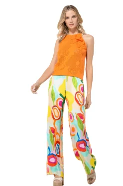 Caroline Biss Broeken*3566-79 / Frivole Soepelvallende Rechte Broek, Normal Waist