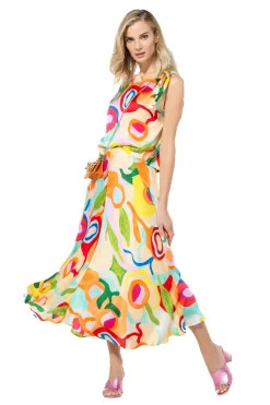 Caroline Biss Rokken*3766-79 / Frivole Zwierige Midi Rok