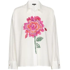 Caroline Biss Tops*1669-69 / Katoenen Hemd Met Broderie