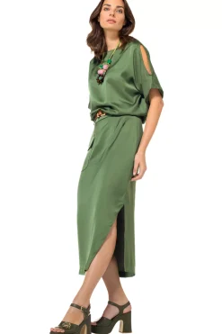 Caroline Biss Tops*1667-61 / Korte Asymmetrische Soepelvallende Top