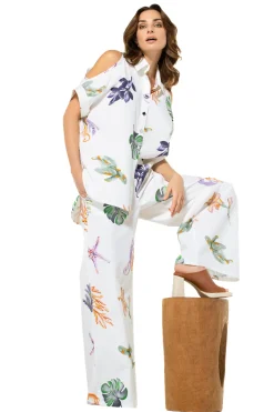 Caroline Biss Tops*3682-69 / Lange Chemise Met Schoudereffect