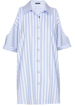 Caroline Biss Tops*3678-24 / Lange Chemise Met Schoudereffect