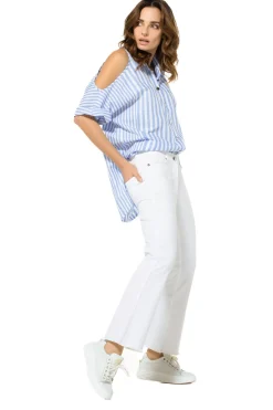 Caroline Biss Tops*3678-24 / Lange Chemise Met Schoudereffect