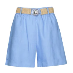 Caroline Biss Broeken*3568-24 / Linnen Short, Normal Waist