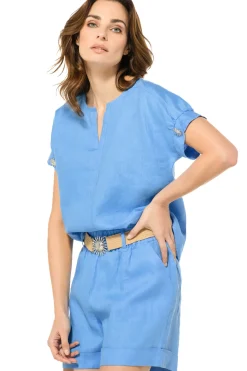 Caroline Biss Broeken*3568-24 / Linnen Short, Normal Waist