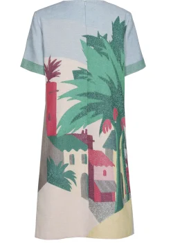 Caroline Biss Jurken*1152-69 / Rechtvallende Jurk In Katoen Met Allover Print