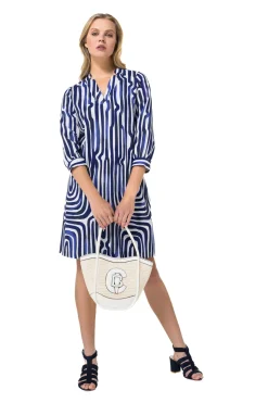 Caroline Biss Jurken*1134-29 / Rechtvallende Jurk Met Stretch