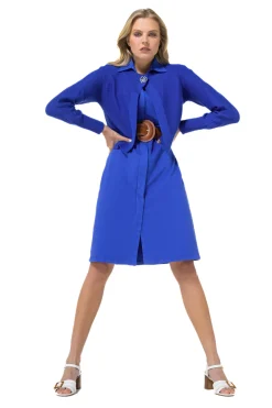 Caroline Biss Jurken*1113-27 / Rechtvallende Jurk Met Stretch