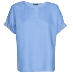 Caroline Biss Tops*3668-24 / Rechtvallende Linnen Top