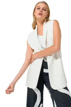 Caroline Biss Vesten*1830-91 / Rechtvallende Mouwloze Blazer Met Schoudereffect