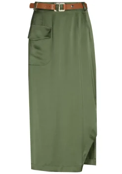 Caroline Biss Rokken*1767-61 / Rechtvallende Shiny Midi Rok