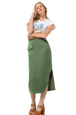 Caroline Biss Rokken*1767-61 / Rechtvallende Shiny Midi Rok