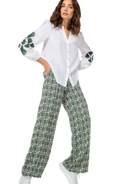 Caroline Biss Tops*1625-69 / Rechtvallende Soepele Bloes Met Broderie