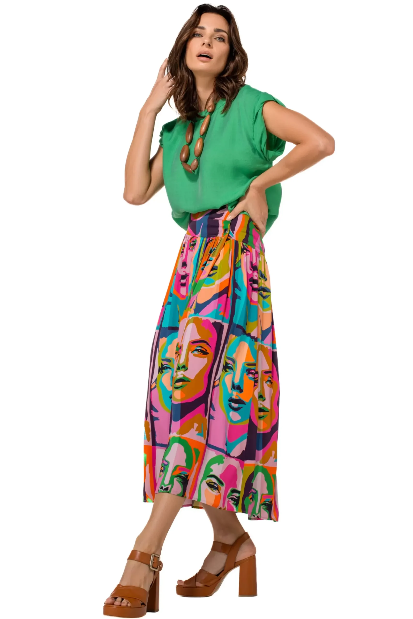 Caroline Biss Tops*1627-63 / Rechtvallende Top Met Mouweffect