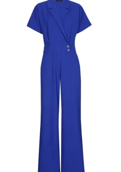 Caroline Biss Broeken*1580-26 / Soepelvallende Comfortabele Jumpsuit, Wijd Been