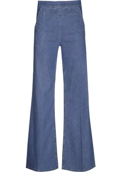 Caroline Biss Broeken*1515-24 / Soepelvallende Geklede Jeans, Wijd Been, Normal Waist