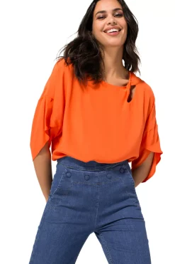 Caroline Biss Broeken*1515-24 / Soepelvallende Geklede Jeans, Wijd Been, Normal Waist