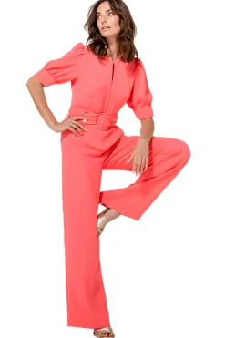 Caroline Biss Broeken*1522-72 / Soepelvallende Jumpsuit, Wijd Been