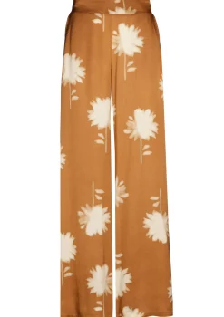 Caroline Biss Broeken*1576-32 / Soepelvallende Shiny Broek, Wijd Been, Normal Waist
