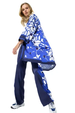 Caroline Biss Broeken*1552-29 / Soepelvallende Shiny Broek, Recht Been, Normal Waist