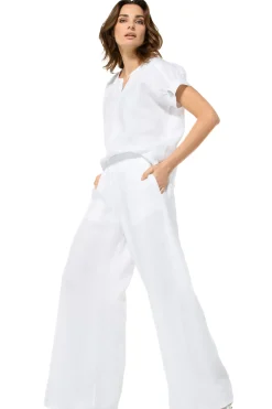 Caroline Biss Broeken*3571-90 / Wijde Broek In Linnen, Normal Waist