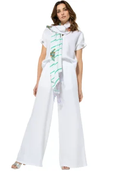 Caroline Biss Broeken*3571-90 / Wijde Broek In Linnen, Normal Waist