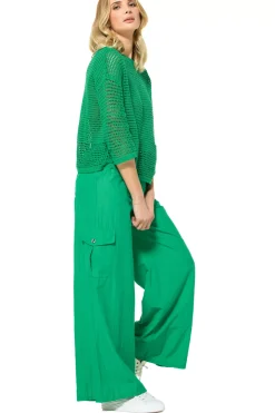 Caroline Biss Broeken*3554-61 / Wijde Broek Katoenmix, Normal Waist